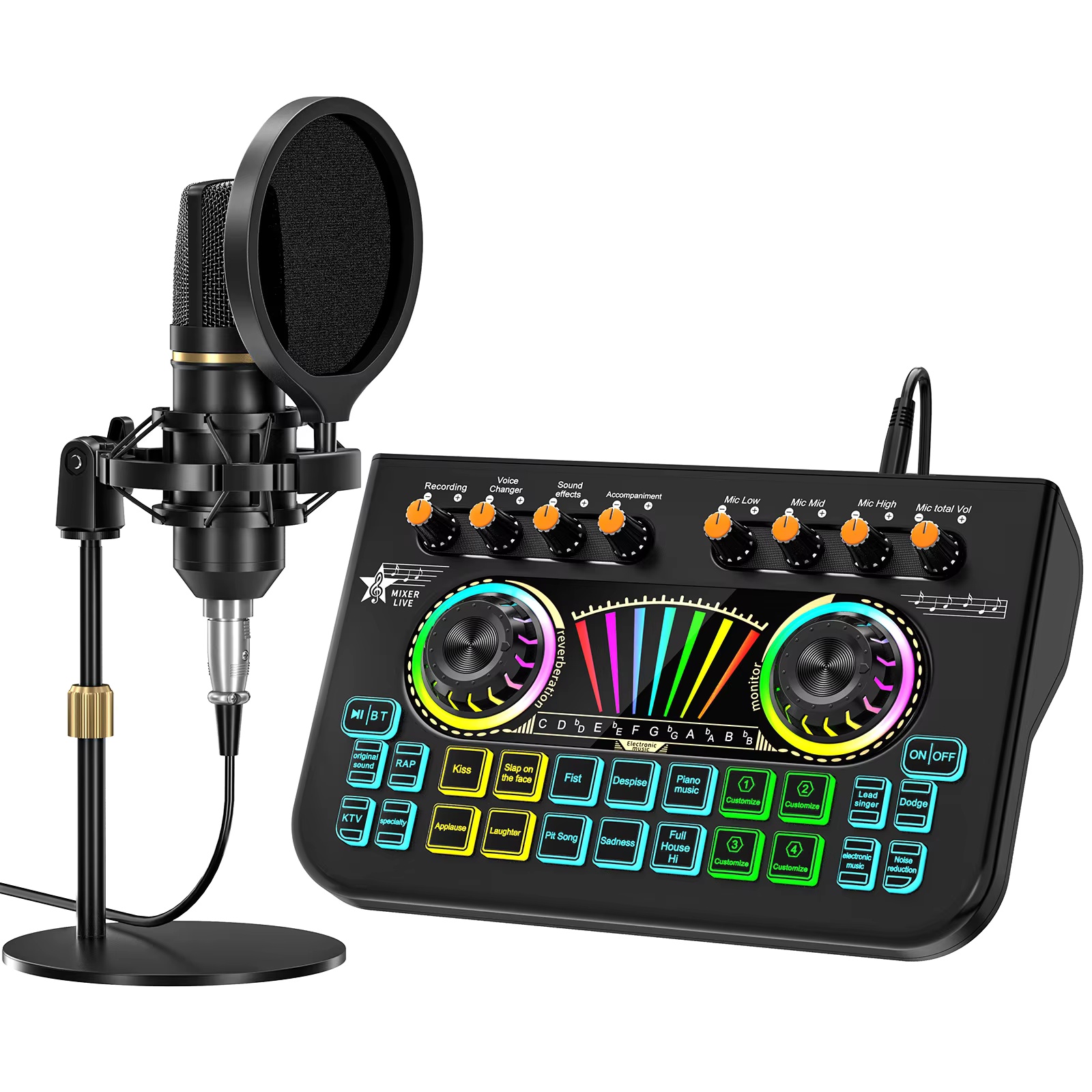 Streaming Mic Condenser - Комплект микрофона для подкастов Tenlamp X3