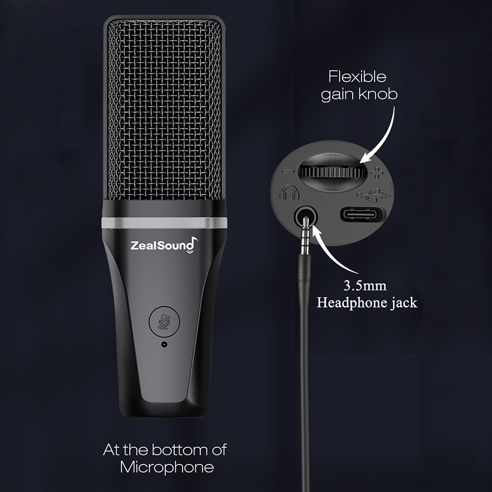 Записывающий микрофон Zealsoun – обзор и цена Streaming Mic Condenser
